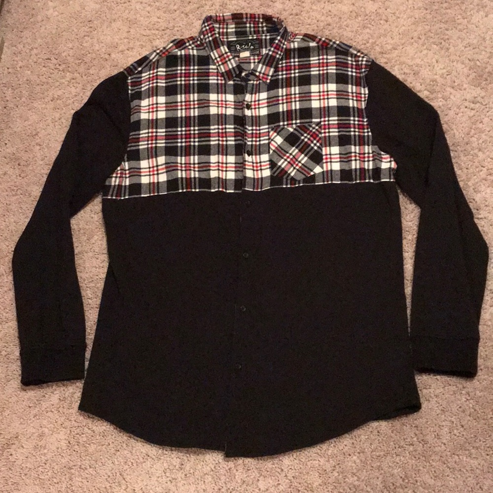 R Sole button down lumberjack shirt